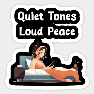 Quiet beat, Loud tones - Introvert Sticker